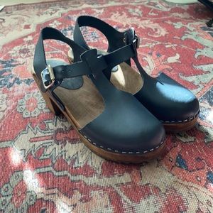 Lotta From Stockholm Highwood T Bar Blue Clog 37